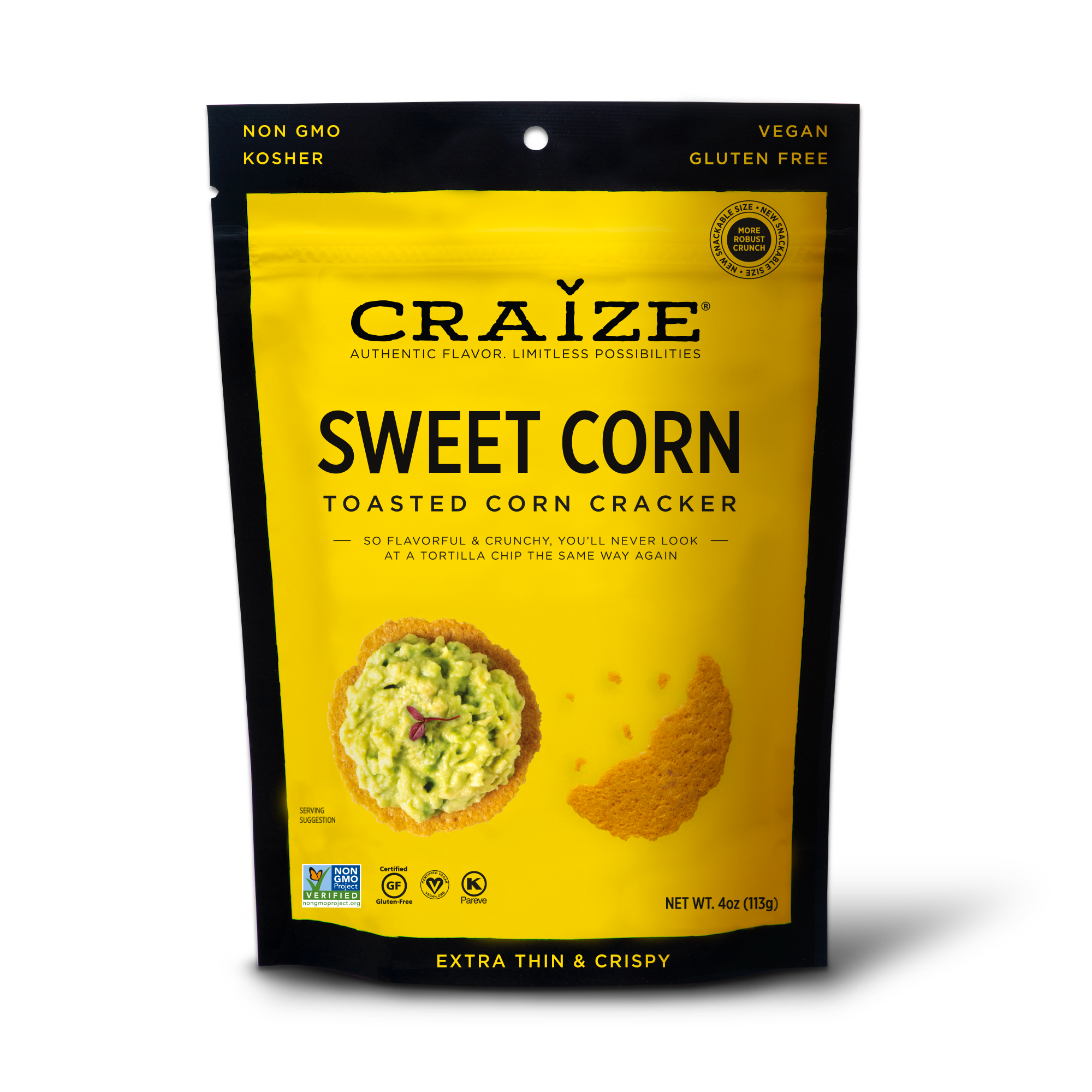 Craize Snacks, INC Sweet Toasted Corn Crackers 4oz Michelle's Ah